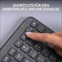 Logitech Signature Slim K950 Wireless Keyboard, Slim Design, Switch Between Devices While Typing, Quiet Typing, Bluetooth, Multi-OS, Windows, Mac, Chrome, DEU QWERTZ Layout,...