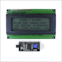 Lonely Binary 20x4 2004 LCD White on Blue Display HD44780 Module with I2C Backpack for Arduino, ESP32 and Raspberry PI PICO Projects