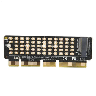 M.2 NVMe Adapter, M.2 M Key NVMe SSD to PCIe 3.0 X4 Converter Card Support 2280/2260/2242/2230 SSD with PCE X4/X8/X16 Socket for 1U Server