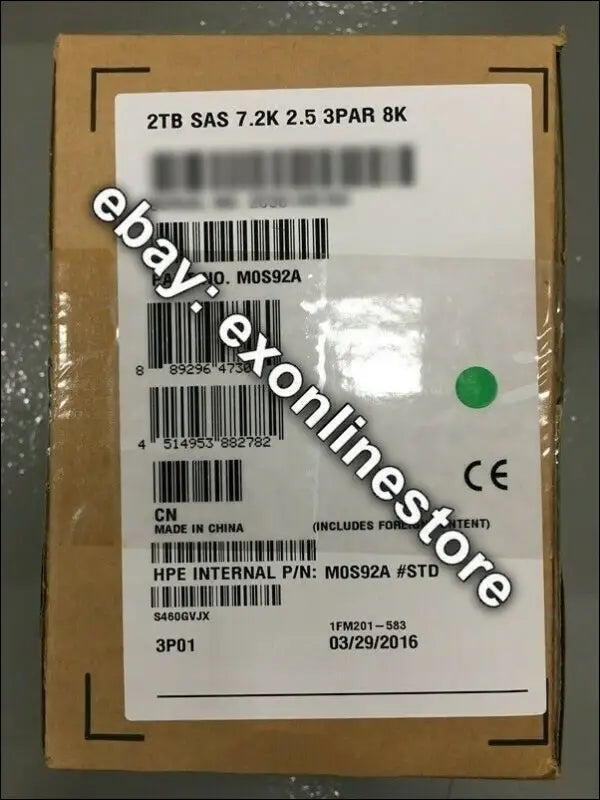 M0S92A - 2TB SAS 7.2K SFF(2.5in) Hard Drive for HPE 3PAR StoreServ 8000