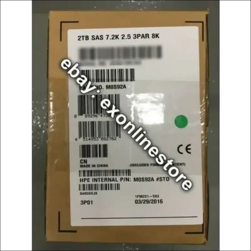 M0S92A - 2TB SAS 7.2K SFF(2.5in) Hard Drive for HPE 3PAR StoreServ 8000