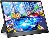 Magedok 18.5" 100Hz Portable Monitor | 1080P |100% Srgb|Plug & Play|Stand & VESA| Extended Computer Display for Laptop PC Windows Mac (15.6 inch 1080P 300Hz Nontouch)