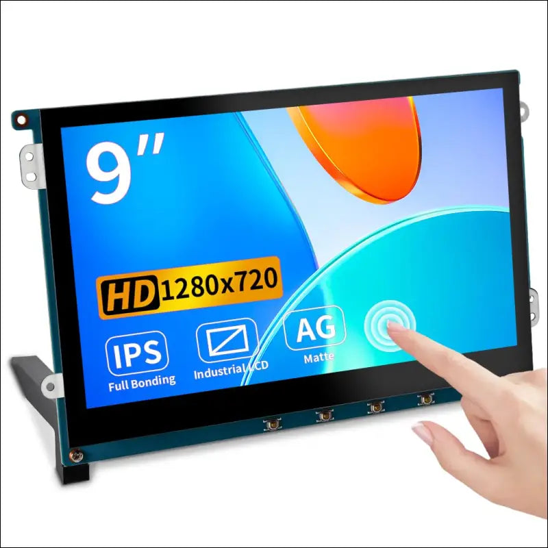 Magedok 9 Inch Touch Screen Display for Raspberry Pi,1280 x 720/ Anti-Glare/Optical Bonding Capacitive Screen/IPS /600 lumens/Wall Mountable/HDMI Portable Monitor