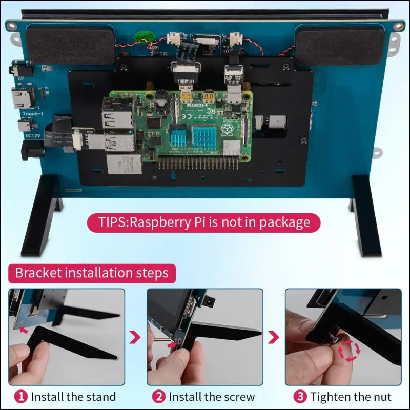 Magedok 9 Inch Touch Screen Display for Raspberry Pi,1280 x 720/ Anti-Glare/Optical Bonding Capacitive Screen/IPS /600 lumens/Wall Mountable/HDMI Portable Monitor
