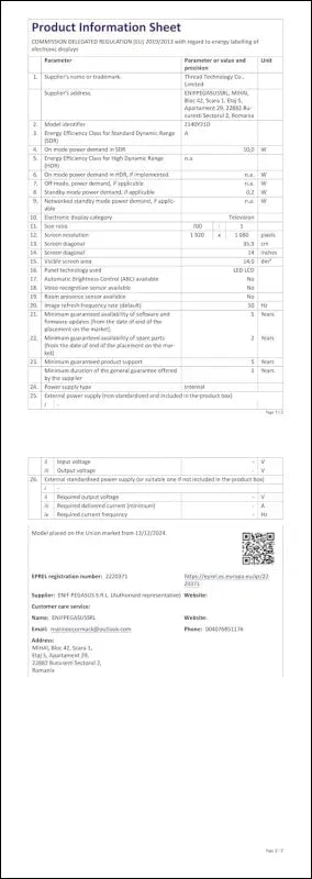 MAGICRAVEN Laptop Monitor 14" FHD 1080P IPS Dual Screen Laptop Screen Extension for 14"-17" HDMI/USB-C/A Plug and Play, Additional Screen for Windows, Mac, Android