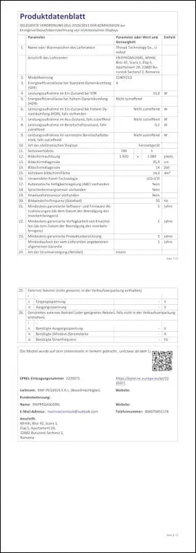 MAGICRAVEN Laptop Monitor 14" FHD 1080P IPS Dual Screen Laptop Screen Extension for 14"-17" HDMI/USB-C/A Plug and Play, Additional Screen for Windows, Mac, Android