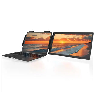 MAGICRAVEN Laptop Monitor 14" FHD 1080P IPS Dual Screen Laptop Screen Extension for 14"-17" HDMI/USB-C/A Plug and Play, Additional Screen