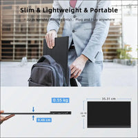 MagicRaven Touch Screen Monitor, 15.6" 1080P Portable Monitor for Laptop, Lightweight Dual USB C HDMI Computer Gaming Display with Speakers, Travel Screen for PS4/5 Xbox Switch...