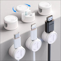 Magnetic Cable Organizer - 6 Pack (White)
