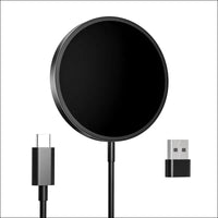 Magnetic Wireless Charger,MagEase 15W mag~Safe Wireless Charger Compatible with iPhone 16/15/14/13/12 Series and AirPods 3/2/Pro, Charging Pad with USB-C Cable and USB-A...