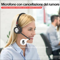 Mairdi Bluetooth Headset with Noise Canceling & Charging Station