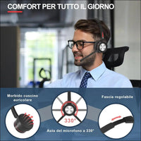 Mairdi Bluetooth Headset with Noise Canceling & Charging Station