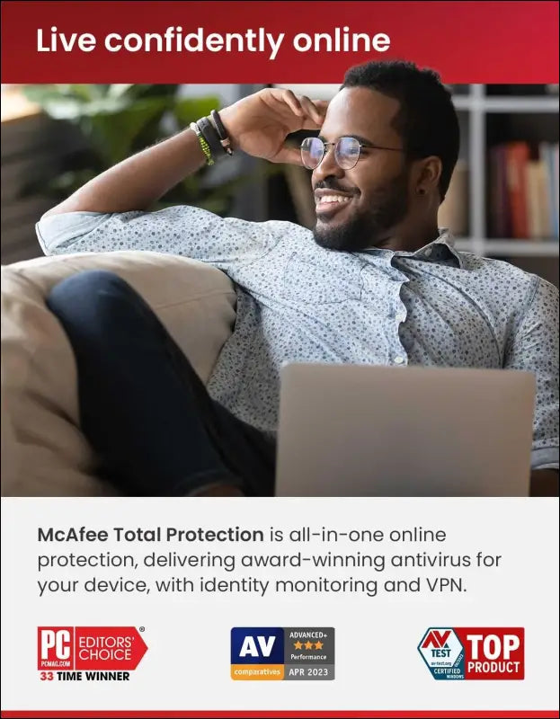 McAfee® Total Protection Antivirus & Internet Security - 3 Devices, 1-Year - Windows/Mac/Android/iOS [Digital Download]
