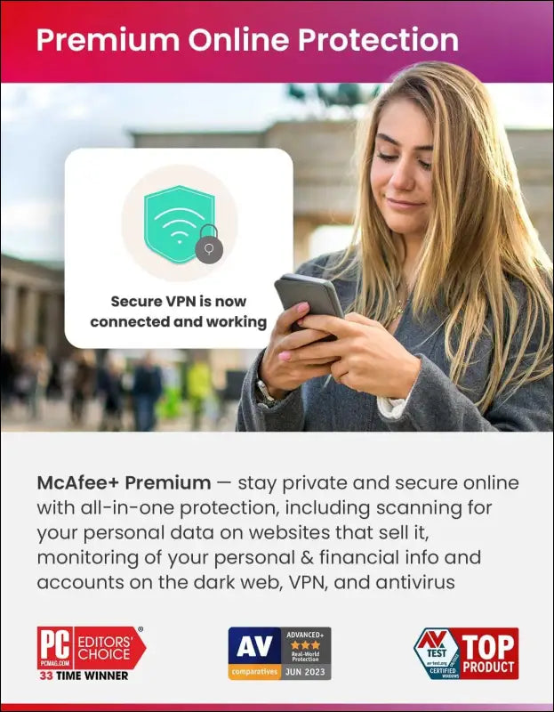 McAfee® Total Protection Antivirus & Internet Security - 3 Devices, 1-Year - Windows/Mac/Android/iOS [Digital Download]