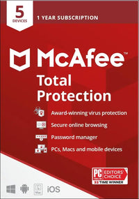 McAfee Total Protection 5 Device [Activation Card by Mail]