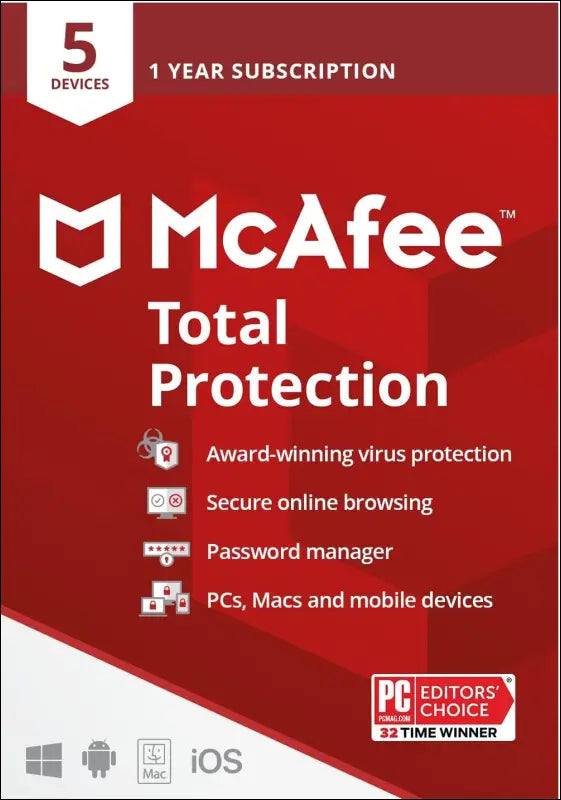 McAfee Total Protection 5 Device [Activation Card by Mail]