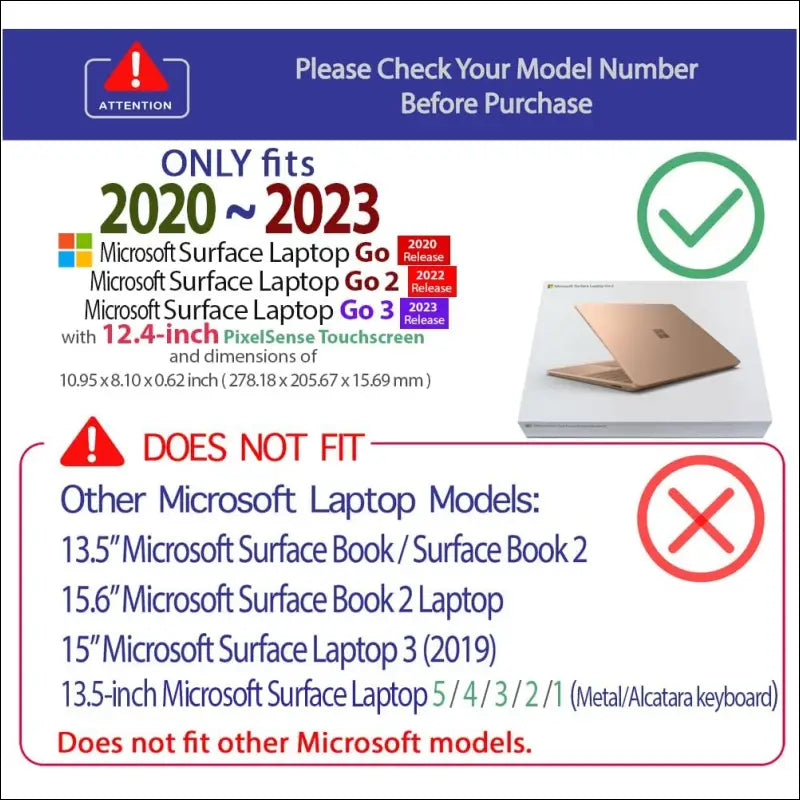 mCover Case for 2020-2024 12.4" Surface Go - Purple