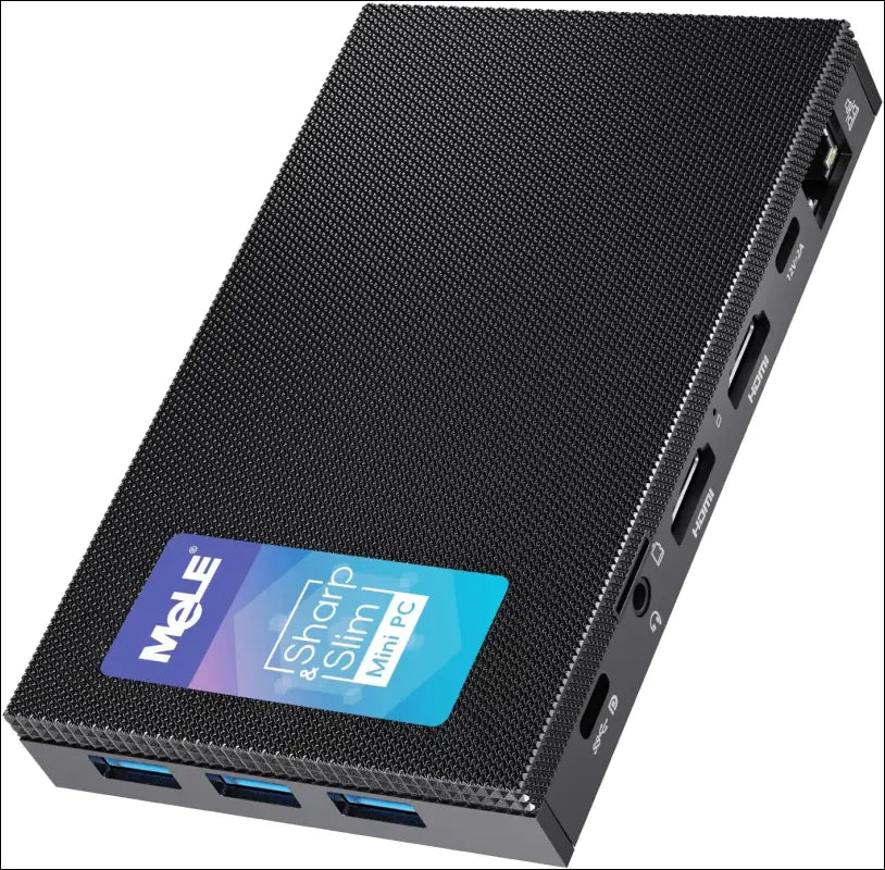 MeLE Mini PC Quieter 4C - 12th Gen N100 Fanless PC 16GB RAM 512GB ROM 2.4/5G Wi-Fi Full-Functional USB-C 4K Triple