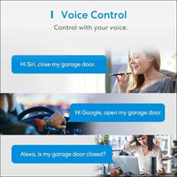 Meross Smart Garage Door Opener, Smart Door Remote Compatible with HomeKit, Siri, Apple Watch, HomePod, Alexa, Google Home, and SmartThings, Remote Control and Voice Control