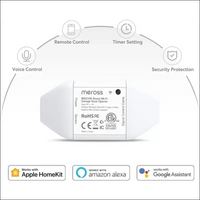 Meross Smart Garage Door Opener, Smart Door Remote Compatible with HomeKit, Siri, Apple Watch, HomePod, Alexa, Google Home, and SmartThings, Remote Control and Voice Control