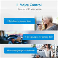 Meross Smart Garage Door Opener, Smart Door Remote Compatible with HomeKit, Siri, Apple Watch, HomePod, Alexa, Google Home, and SmartThings, Remote Control and Voice Control