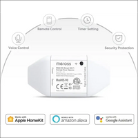Meross Smart Garage Door Opener, Smart Door Remote Compatible with HomeKit, Siri, Apple Watch, HomePod, Alexa, Google Home, and SmartThings, Remote Control and Voice Control