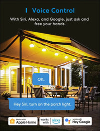 meross Smart Plug Outdoor Indoor WiFi Outlets 10A Waterproof IP44, Compatible with Apple HomeKit Alexa Google Assistant SmartThings, 2 Grounded Sockets