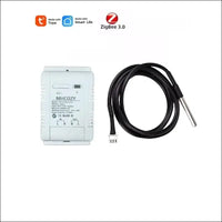 MHCOZY Zigbee Temperature Sensor Controller with Waterproof Probe, Tuya App Remote 16A Smart Switch (Tuya Zigbee Hub Required)