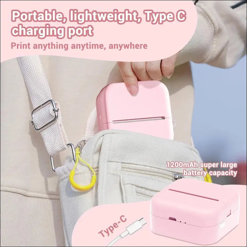 Mini Bluetooth Photo Printer - Pink