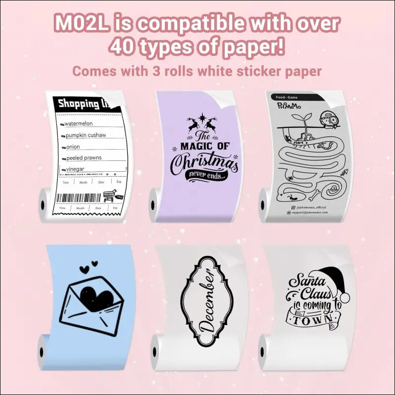 Mini Bluetooth Photo Printer - Pink