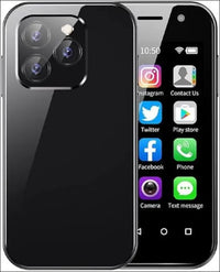 Mini Mobile Phone 4G Smartphone, 3 Inch Smartphone Android 9, Dual SIM, Face Recognition, GPS, OTC,Google Play Unlocked Phone(Black) (3GB+32GB)