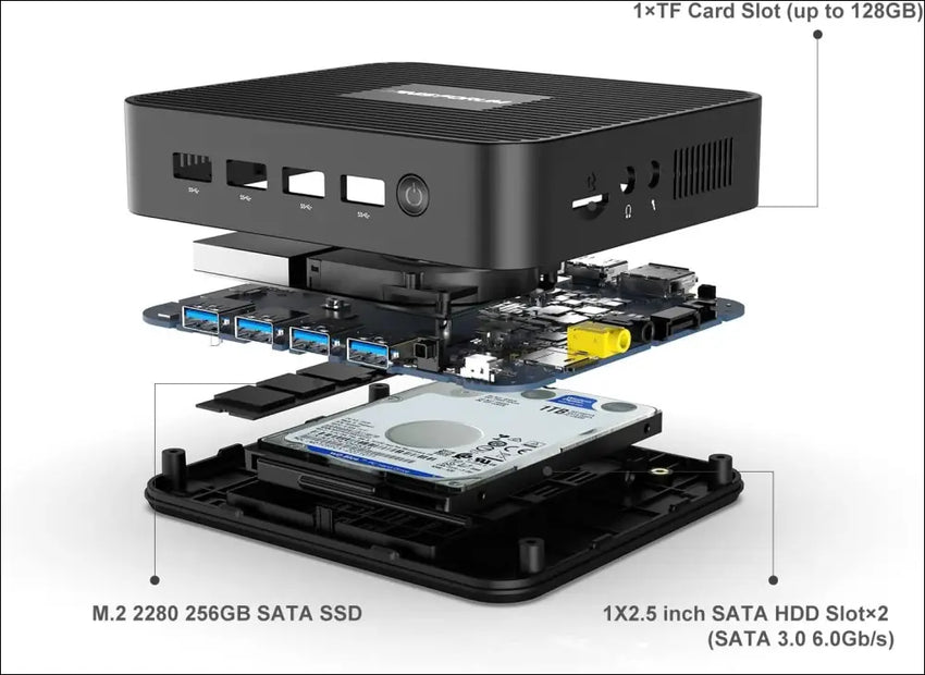 Mini PC: Celeron J4125, 8GB/256GB, Win10