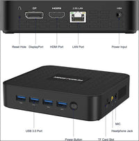 Mini PC: Celeron J4125, 8GB/256GB, Win10