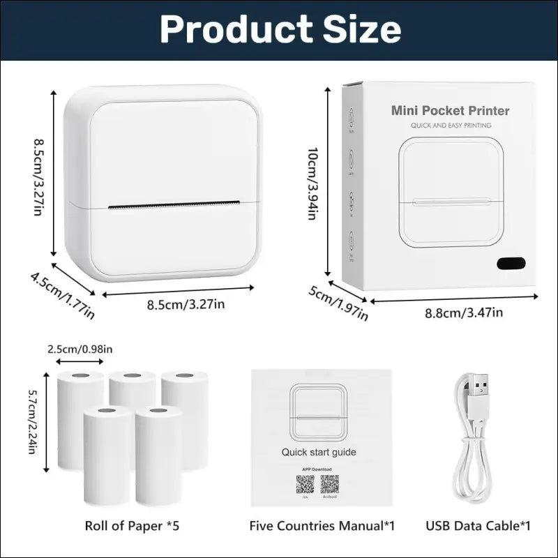 Mini Photo Printer with Bluetooth
