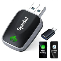 Mini Wireless CarPlay & Android Auto Adapter - 2-in-1 Plug & Play Dongle for iPhone/Android, Convert Wired to Wireless, USB-A/C Support (2016+ Cars)