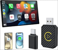 Mini Wireless CarPlay & Android Auto Adapter 2025, Plug & Play, Fast Stable Connection, Converts Wired to Wireless CarPlay/Android Auto for iPhone/Android, Compatible with Cars...