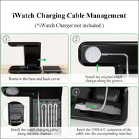 Minthouz Wireless Charger, 3 in 1 Fast Charging Station Compatible with iPhone 15/14/13/12/11 Series,Wireless Charger Dock for iWatch【iWatch Charger Not Included】,AirPods (with...