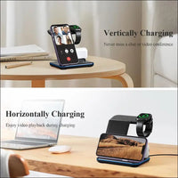 Minthouz Wireless Charger, 3 in 1 Fast Charging Station Compatible with iPhone 15/14/13/12/11 Series,Wireless Charger Dock for iWatch【iWatch Charger Not Included】,AirPods (with...