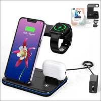 Minthouz Wireless Charger, 3 in 1 Fast Charging Station Compatible with iPhone 15/14/13/12/11 Series,Wireless Charger Dock for iWatch【iWatch Charger Not Included】,AirPods (with...