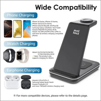 Minthouz Wireless Charger, 3 in 1 Fast Charging Station Compatible with iPhone 15/14/13/12/11 Series,Wireless Charger Dock for iWatch【iWatch Charger Not Included】,AirPods (with...
