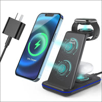 Minthouz Wireless Charger, 3 in 1 Fast Charging Station Compatible with iPhone 15/14/13/12/11 Series,Wireless Charger Dock for iWatch【iWatch Charger Not Included】,AirPods (with...