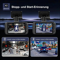 Miofive Dash Cam for Front and Rear Camera 4K+2K GPS WiFi Bluetooth 3 Inch IPS Display Night Vision Loop Recording HDR App Control and Supports up to 512GB with a Free 32GB Card