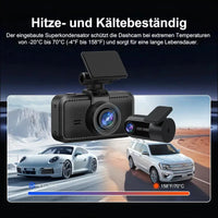 Miofive Dash Cam for Front and Rear Camera 4K+2K GPS WiFi Bluetooth 3 Inch IPS Display Night Vision Loop Recording HDR App Control and Supports up to 512GB with a Free 32GB Card