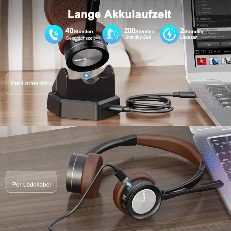 Mono Bluetooth Headset with Mic & Charger