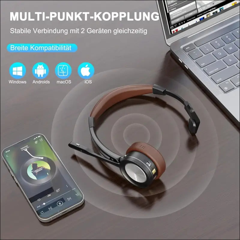 Mono Bluetooth Headset with Mic & Charger