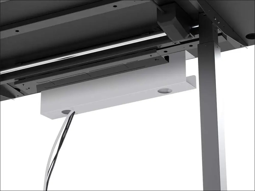 Monoprice Under Desk Cable Tray - Steel with Power Supply and Wire Management - Workstream Collection, 133815