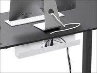 Monoprice Under Desk Cable Tray - Steel with Power Supply and Wire Management - Workstream Collection, 133815