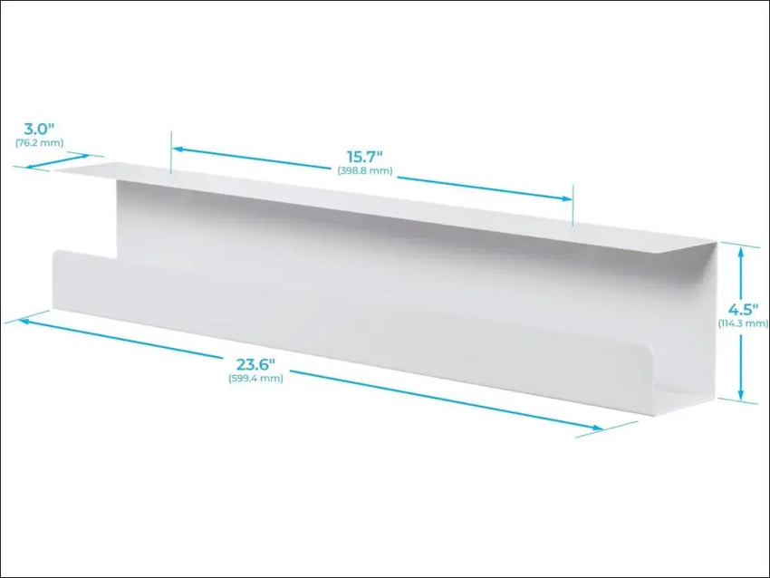 Monoprice Under Desk Cable Tray - Steel with Power Supply and Wire Management - Workstream Collection, 133815