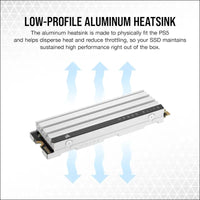 MP600 Elite 1TB M.2 Pcie Gen4 X4 Nvme SSD – Optimised for PS5 – Included Heatsin