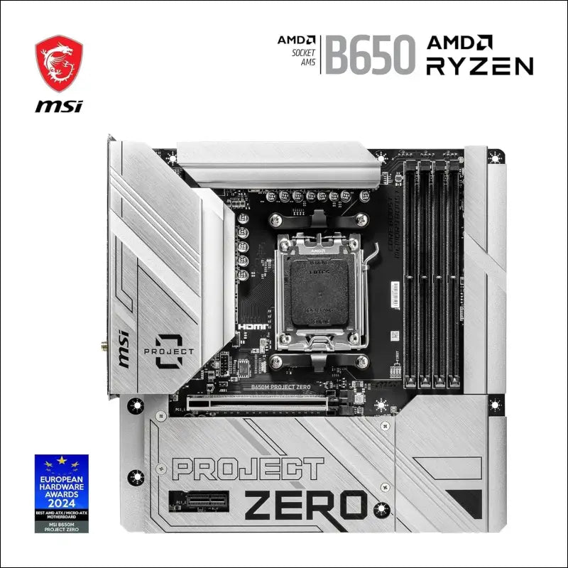 MSI B650M Gaming Plus WiFi Motherboard, mATX - Supports Ryzen 9000, 8000 & 7000 Processors, AM5 - DDR5 Memory Boost 7800+ MHz/OC, PCIe 4.0 x16, M.2 Gen4, Wi-Fi 6E